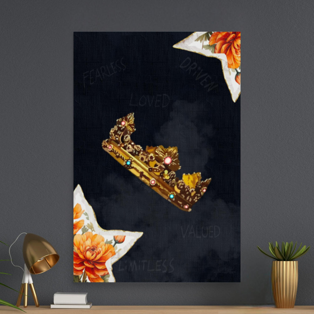 A motivational art poster in 24""x36"" size, displayed in a lifestyle setting, creating an inspiring atmosphere.