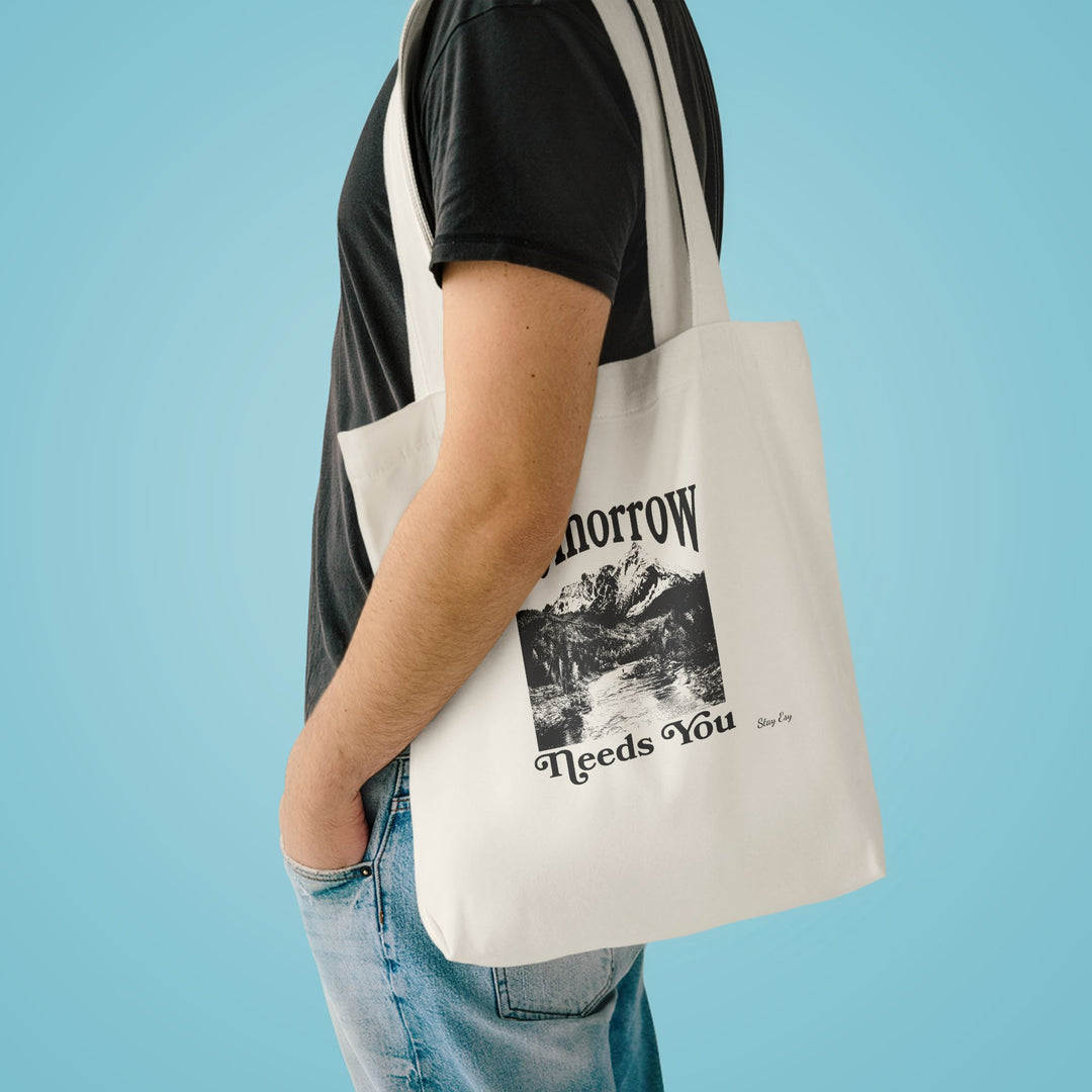 Tote Bag — "Tomorrow Needs You" Vintage Mountain Eco Tote