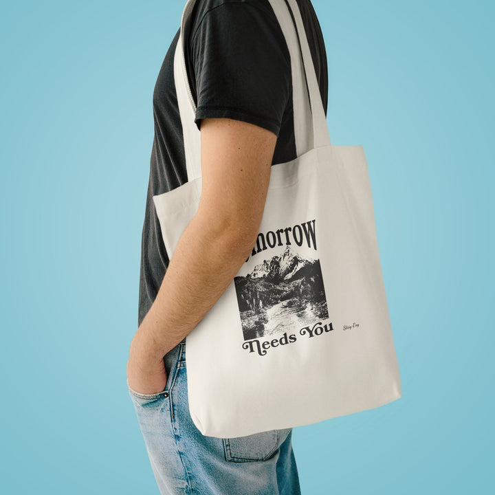 Tote Bag — "Tomorrow Needs You" Vintage Mountain Eco Tote