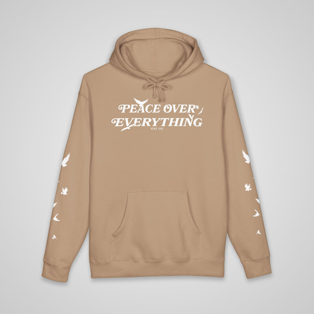 Peace Over Everything - Heavyweight Hoodie With Sleeve Design