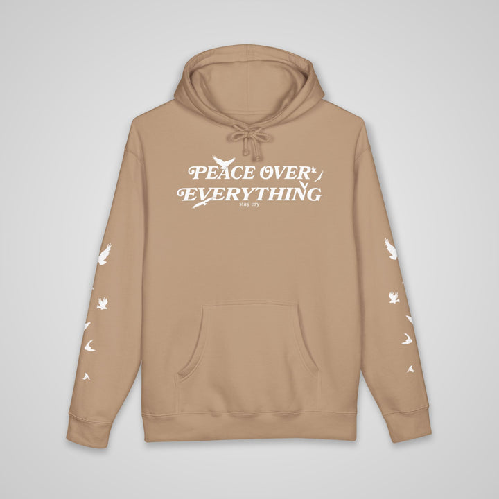 Peace Over Everything - Heavyweight Hoodie With Sleeve Design