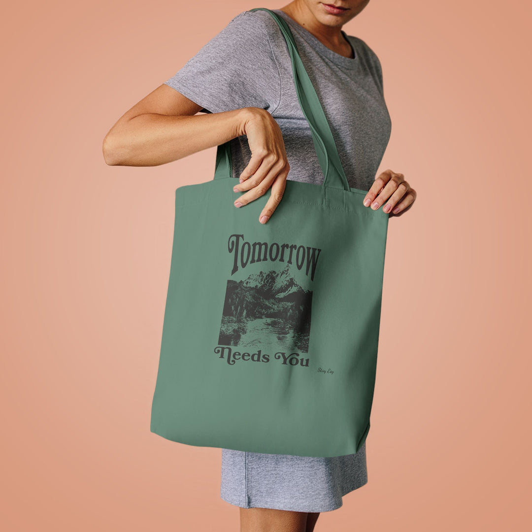 Tote Bag — "Tomorrow Needs You" Vintage Mountain Eco Tote