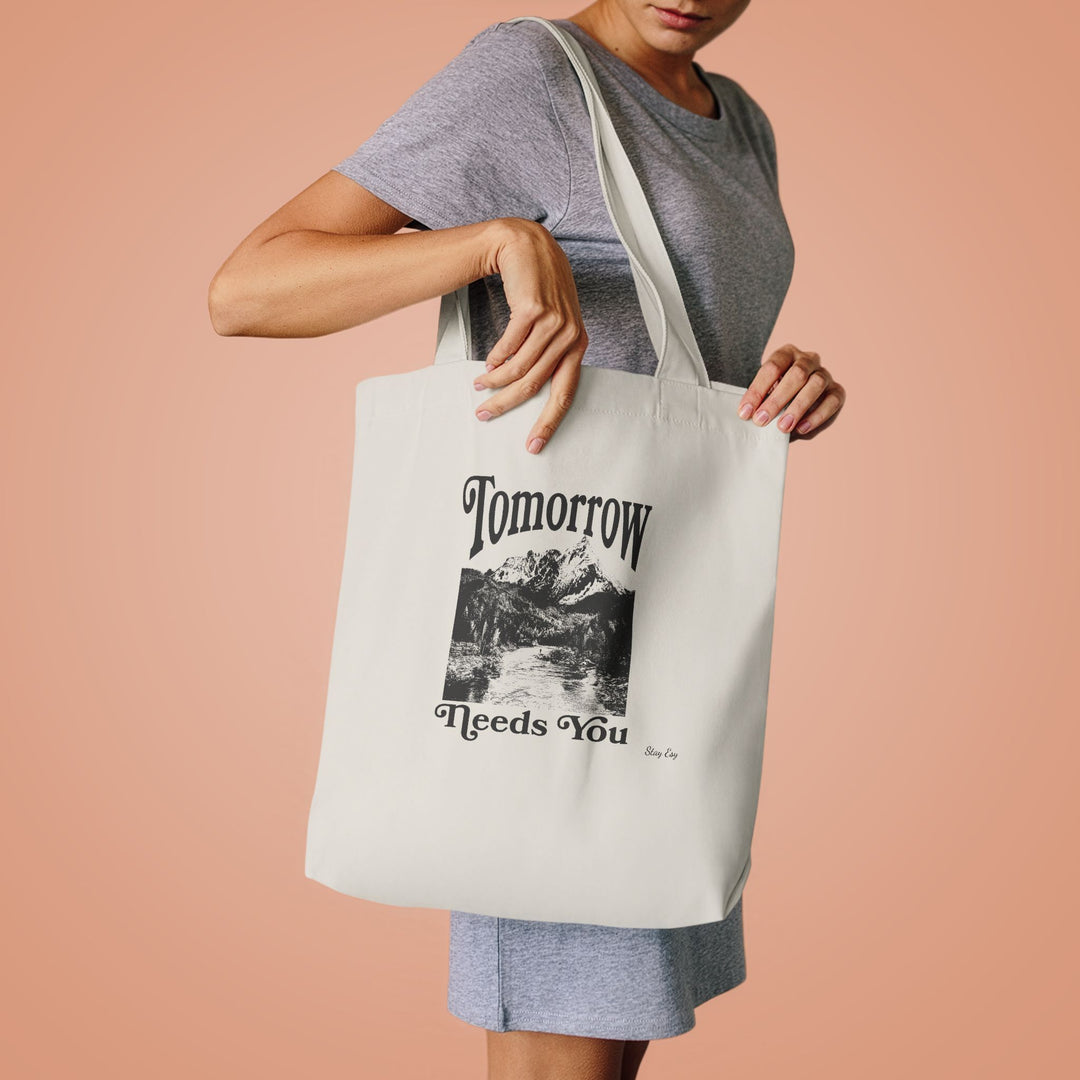 Tote Bag — "Tomorrow Needs You" Vintage Mountain Eco Tote