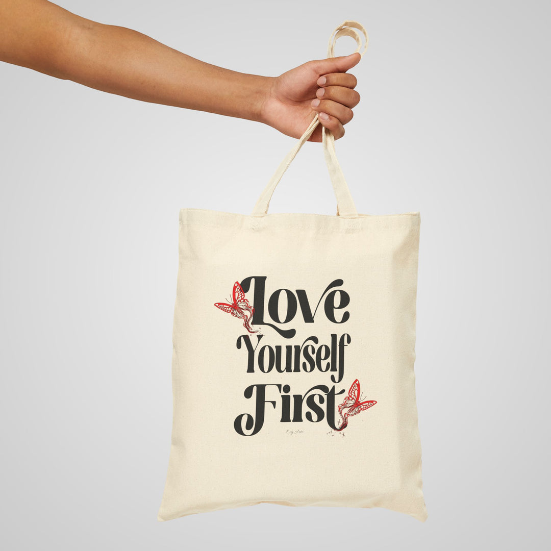 Love Yourself First Canvas Tote Bag