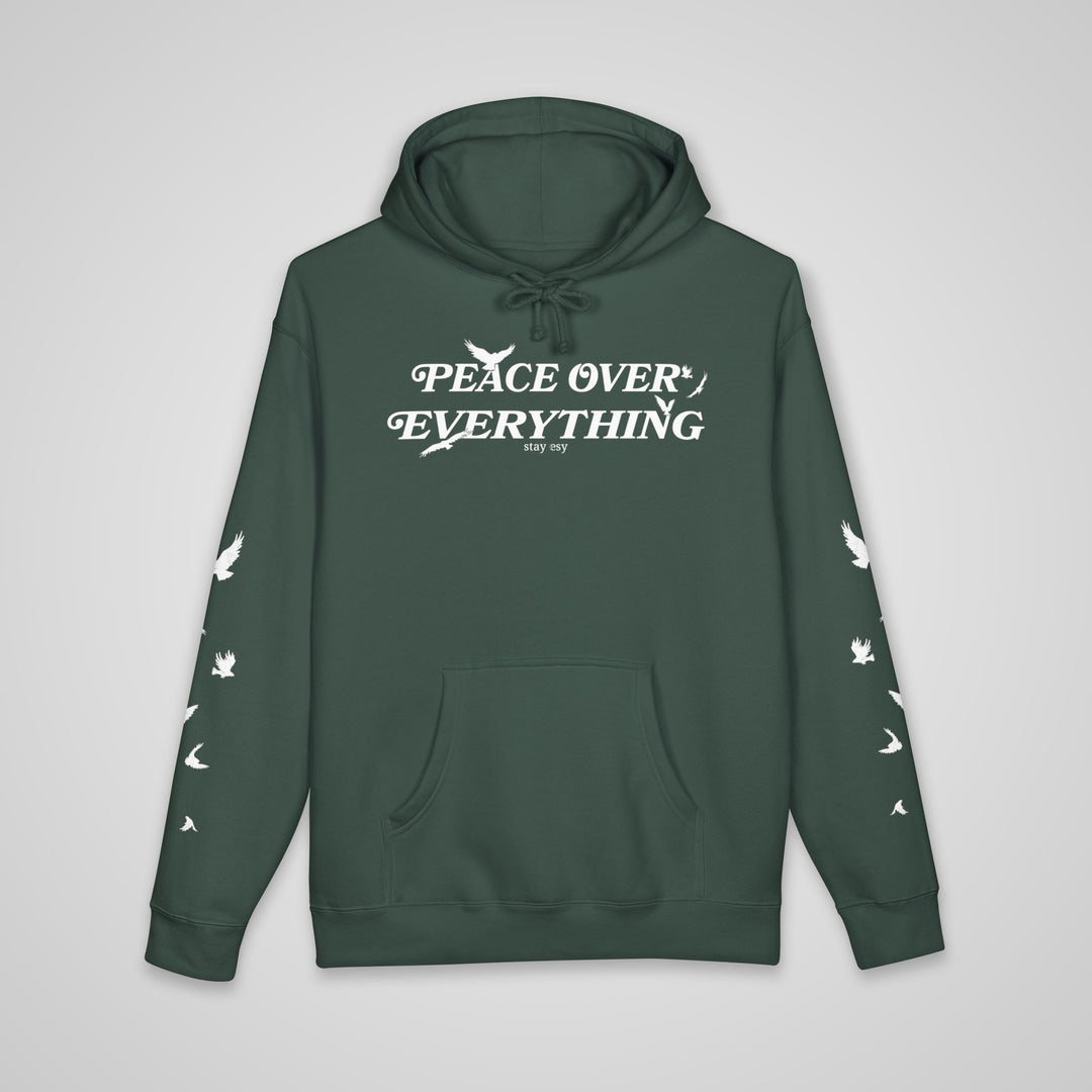 Peace Over Everything - Heavyweight Hoodie With Sleeve Design