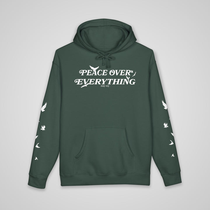 Peace Over Everything - Heavyweight Hoodie With Sleeve Design
