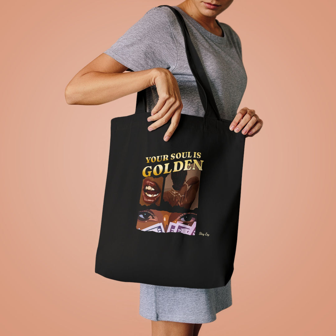 Tote Bag — "Your Soul Is Golden" Artistic Canvas Tote
