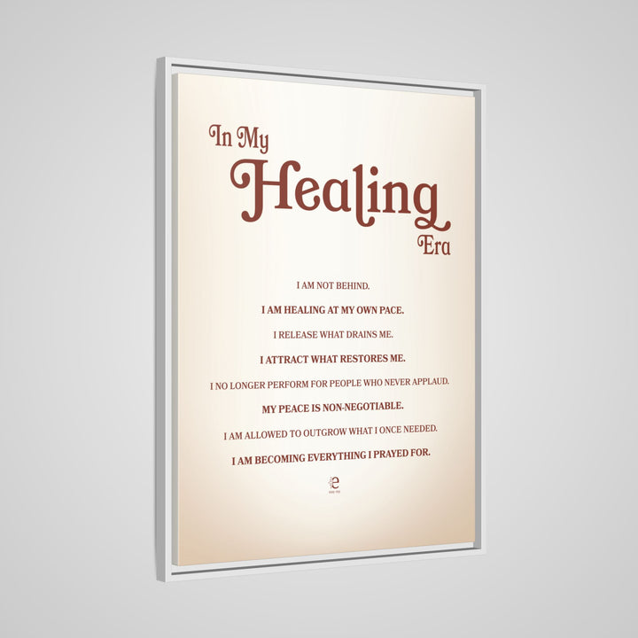 "In My Healing Era" Framed Canvas Wall Art | Stay Esy