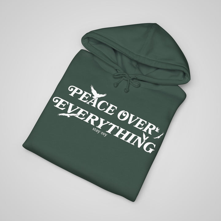 Peace Over Everything - Heavyweight Hoodie With Sleeve Design