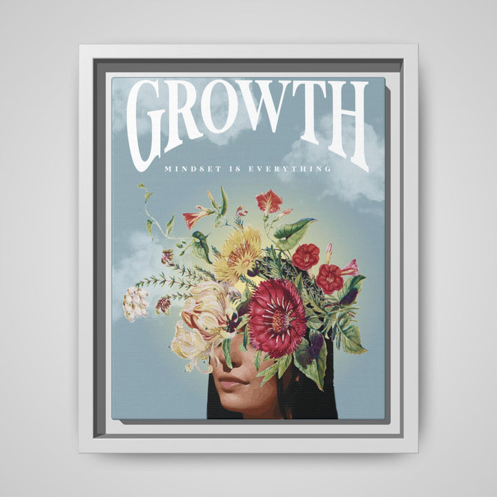 Growth Mindset Is Everything Framed Canvas Wall Art | Stay Esy