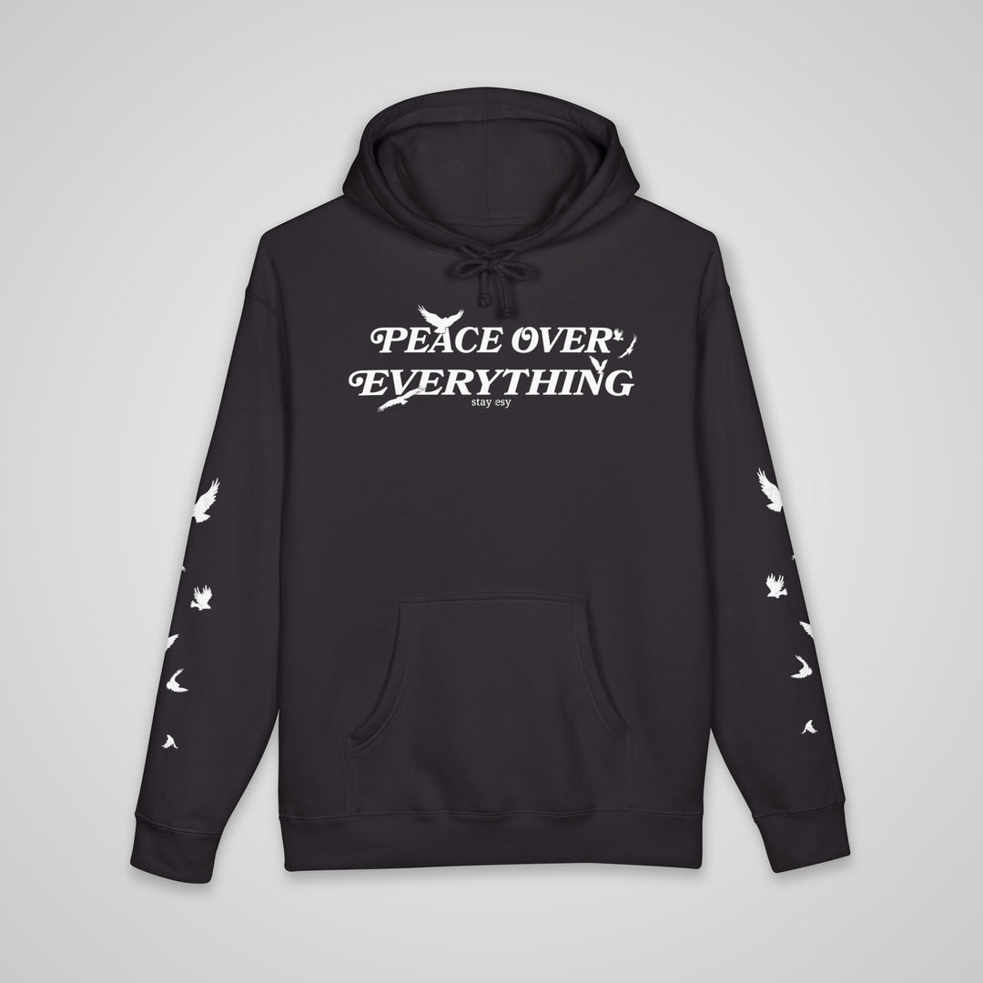 Peace Over Everything - Heavyweight Hoodie With Sleeve Design