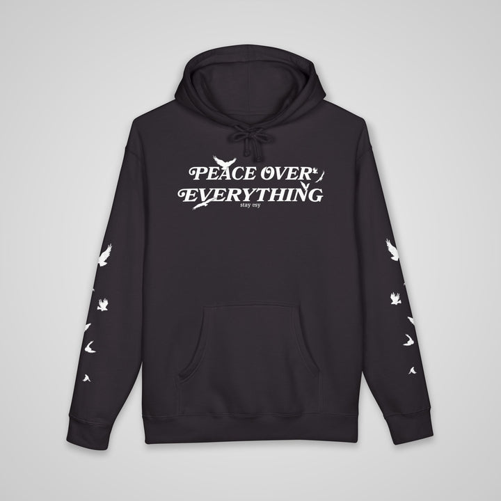 Peace Over Everything - Heavyweight Hoodie With Sleeve Design