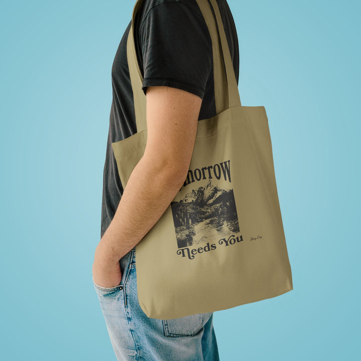 Tote Bag — "Tomorrow Needs You" Vintage Mountain Eco Tote
