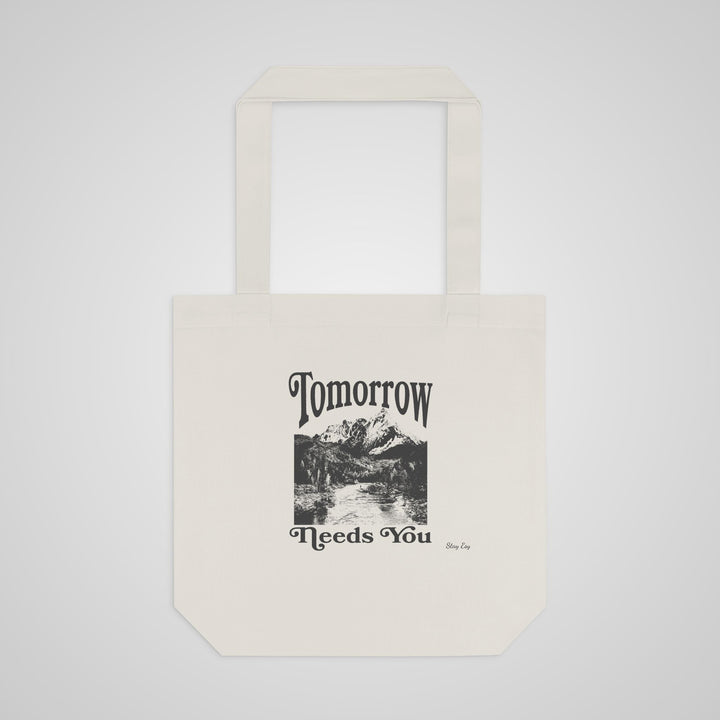 Tote Bag — "Tomorrow Needs You" Vintage Mountain Eco Tote