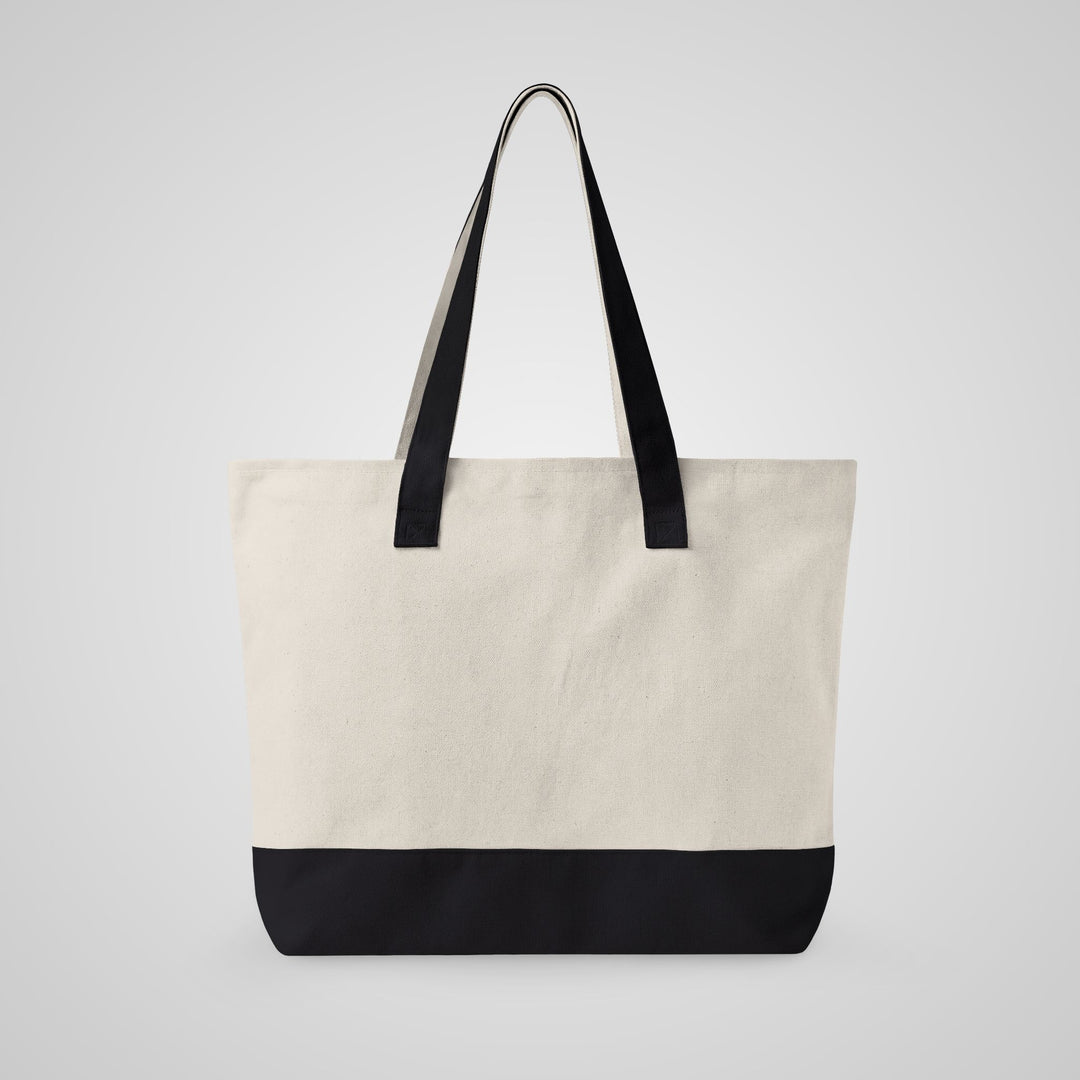 Inner Peace Canvas Tote — Zippered Eco-Friendly Beach &amp; Market Bag