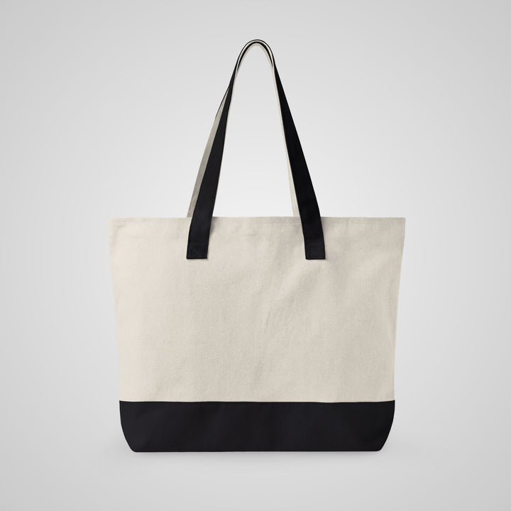 Inner Peace Canvas Tote — Zippered Eco-Friendly Beach &amp; Market Bag