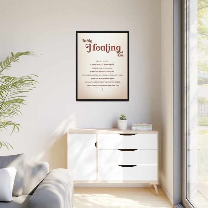 "In My Healing Era" Framed Canvas Wall Art | Stay Esy