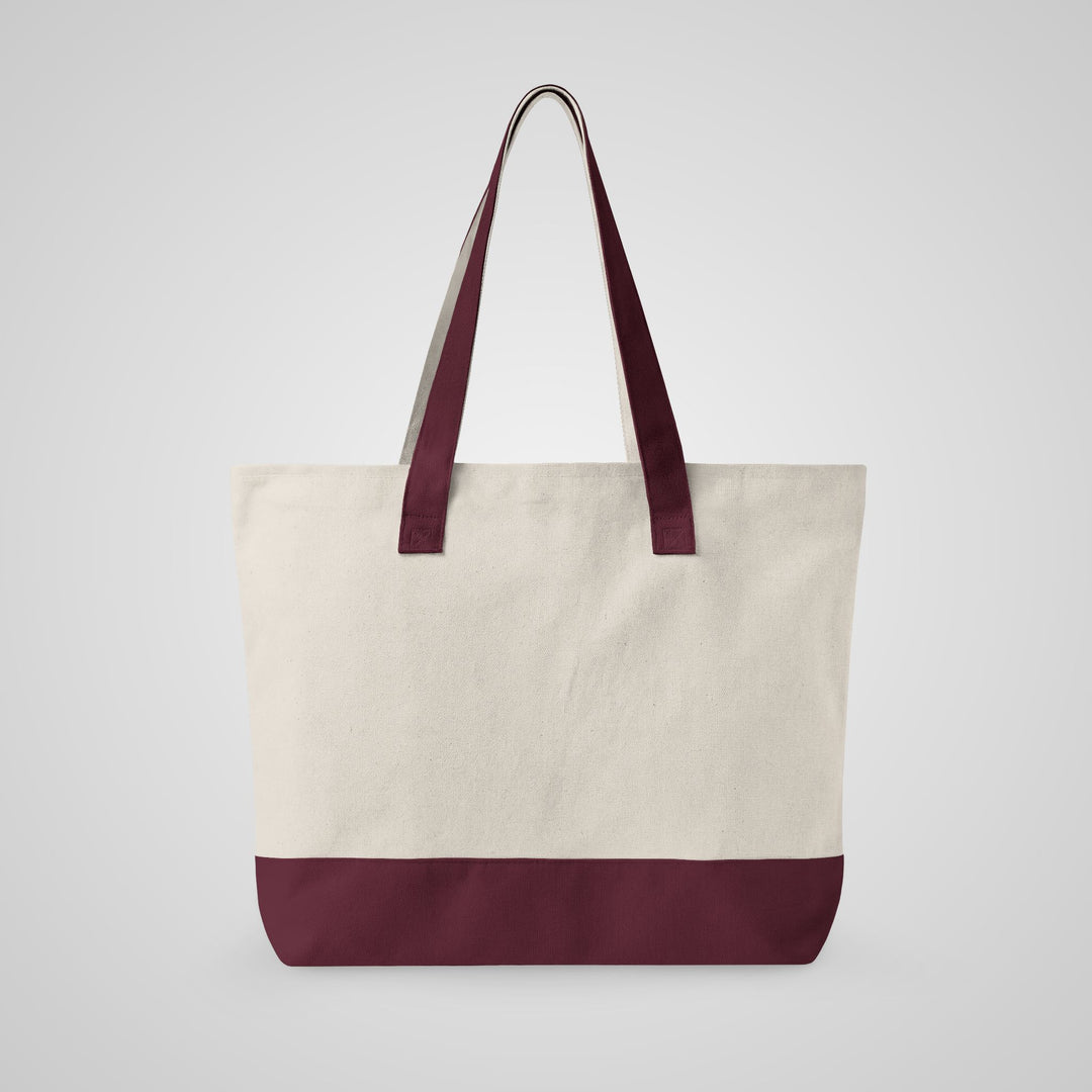Inner Peace Canvas Tote — Zippered Eco-Friendly Beach &amp; Market Bag