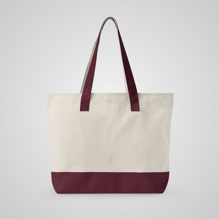 Inner Peace Canvas Tote — Zippered Eco-Friendly Beach &amp; Market Bag