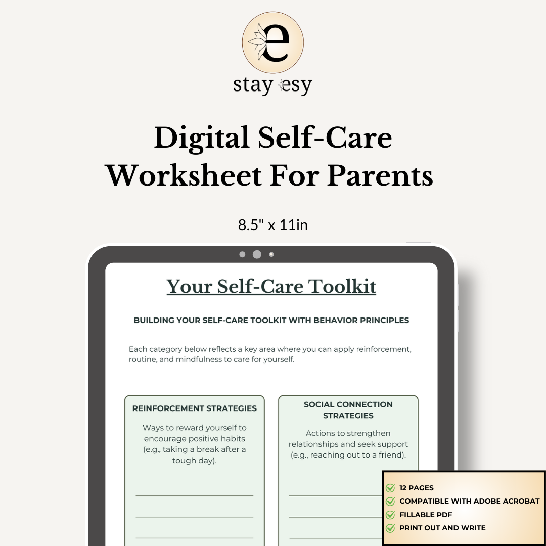 Digital Self-Care Worksheet For Parents