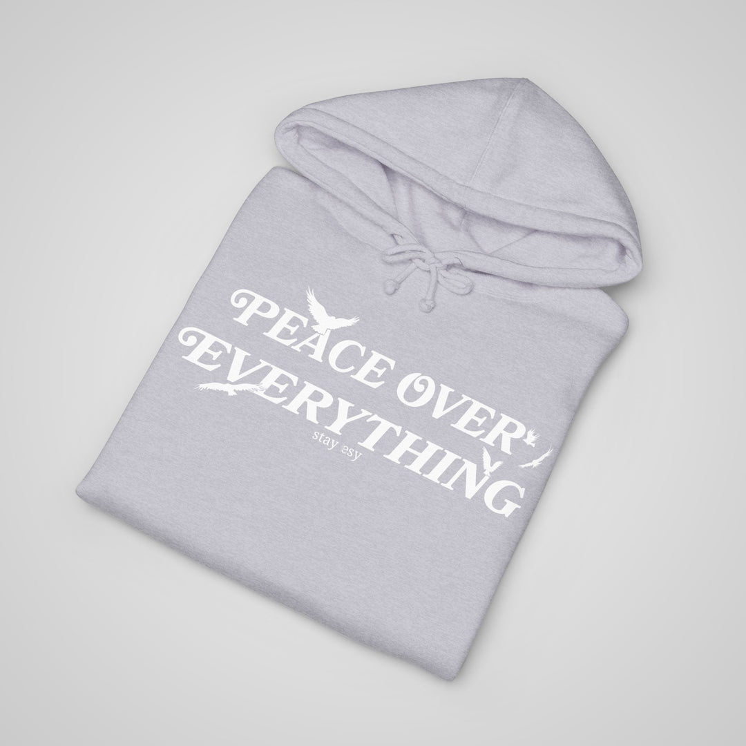 Peace Over Everything - Heavyweight Hoodie With Sleeve Design