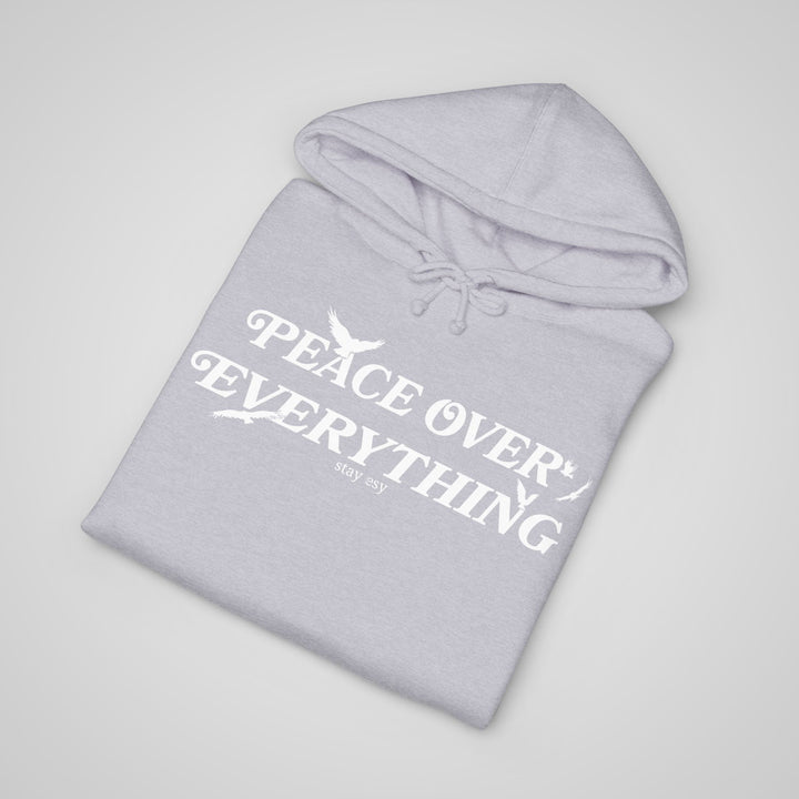 Peace Over Everything - Heavyweight Hoodie With Sleeve Design