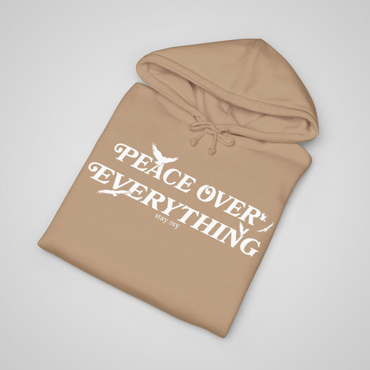 Peace Over Everything - Heavyweight Hoodie With Sleeve Design