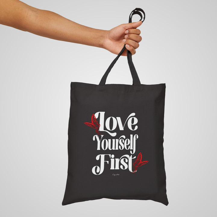 Love Yourself First Canvas Tote Bag