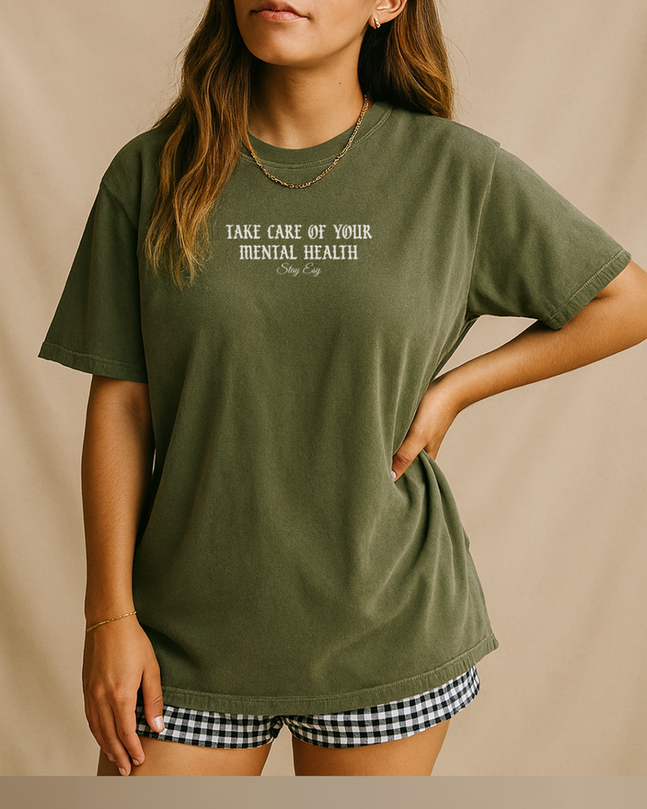 Take Care Of Your Mental Health - Comfort Colors Heavyweight Tee