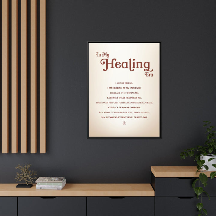 "In My Healing Era" Framed Canvas Wall Art | Stay Esy