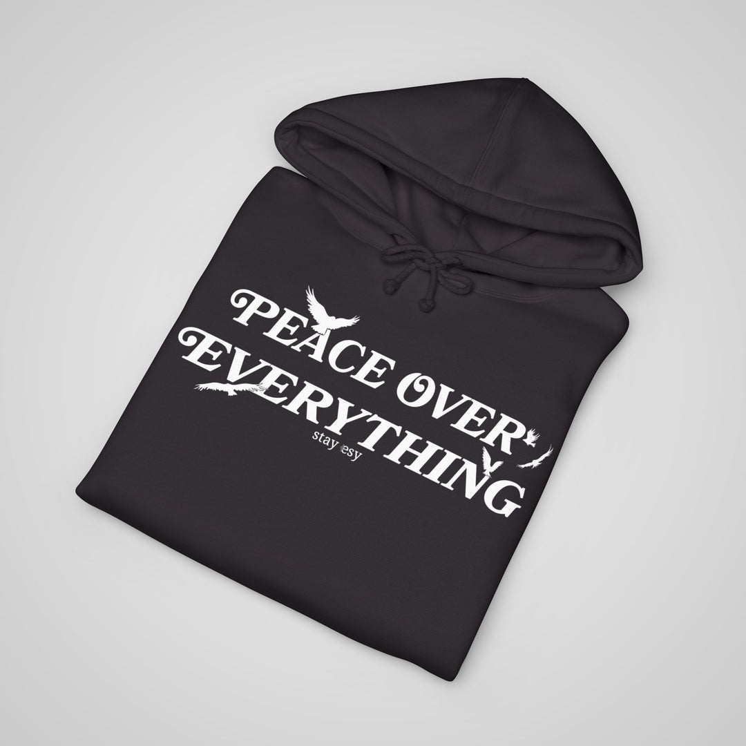 Peace Over Everything - Heavyweight Hoodie With Sleeve Design