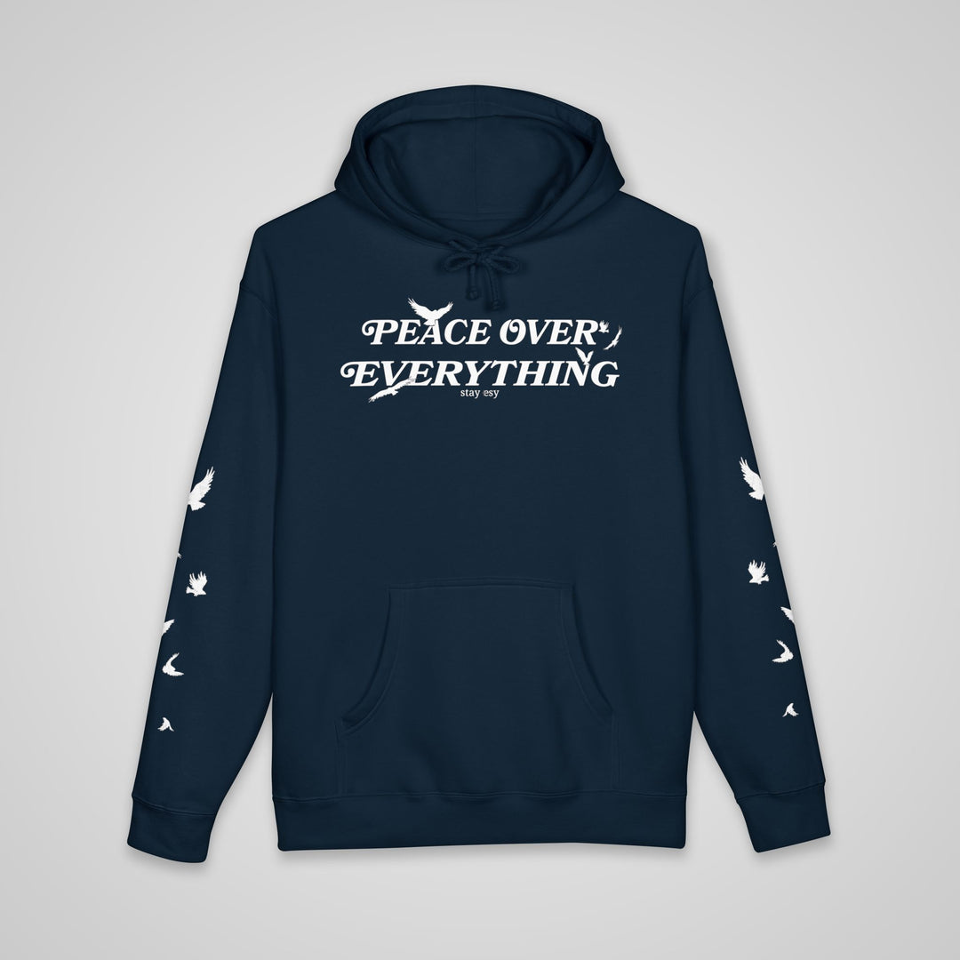 Peace Over Everything - Heavyweight Hoodie With Sleeve Design