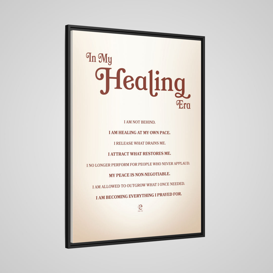 "In My Healing Era" Framed Canvas Wall Art | Stay Esy