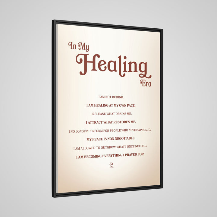 "In My Healing Era" Framed Canvas Wall Art | Stay Esy