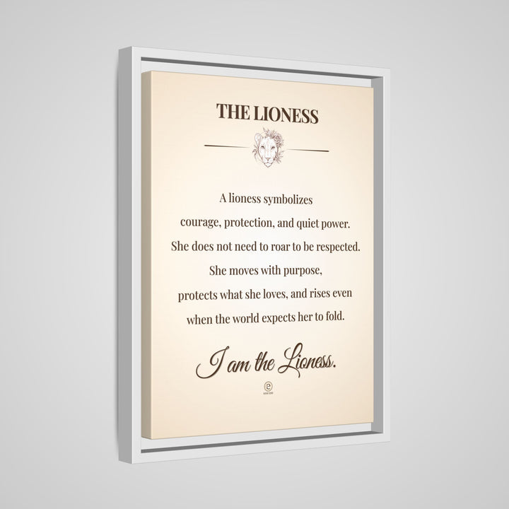 I Am The Lioness Framed Canvas | Affirmation Wall Art