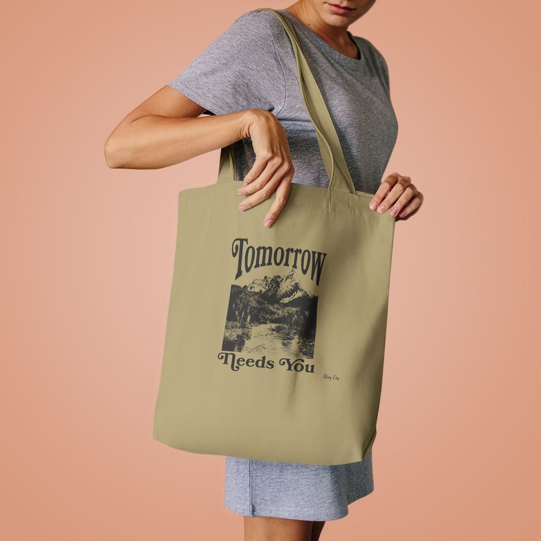 Tote Bag — "Tomorrow Needs You" Vintage Mountain Eco Tote