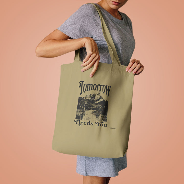 Tote Bag — "Tomorrow Needs You" Vintage Mountain Eco Tote