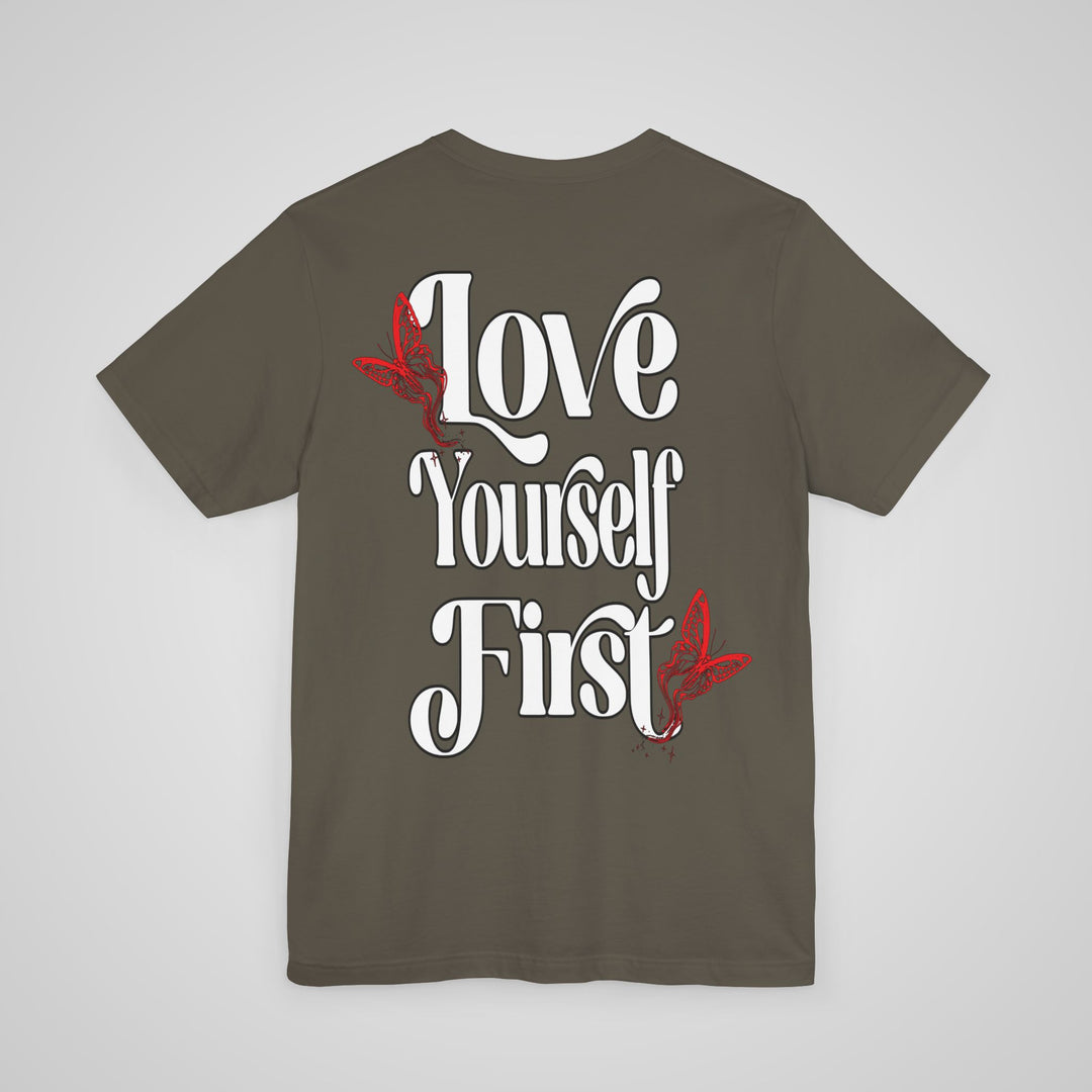 Love Yourself First Olive Tee