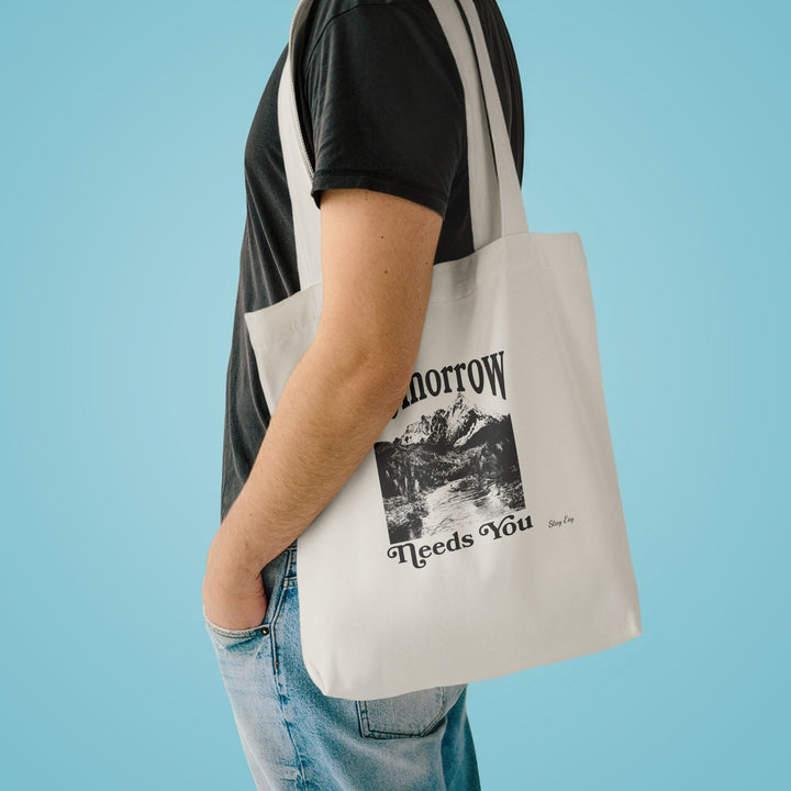 Tote Bag — "Tomorrow Needs You" Vintage Mountain Eco Tote