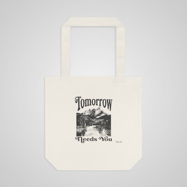Tote Bag — "Tomorrow Needs You" Vintage Mountain Eco Tote