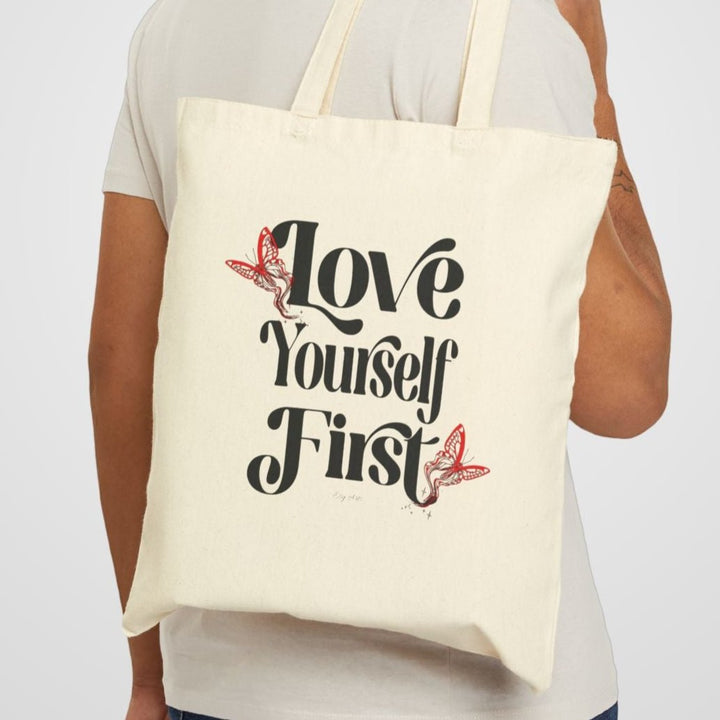 Love Yourself First Canvas Tote Bag