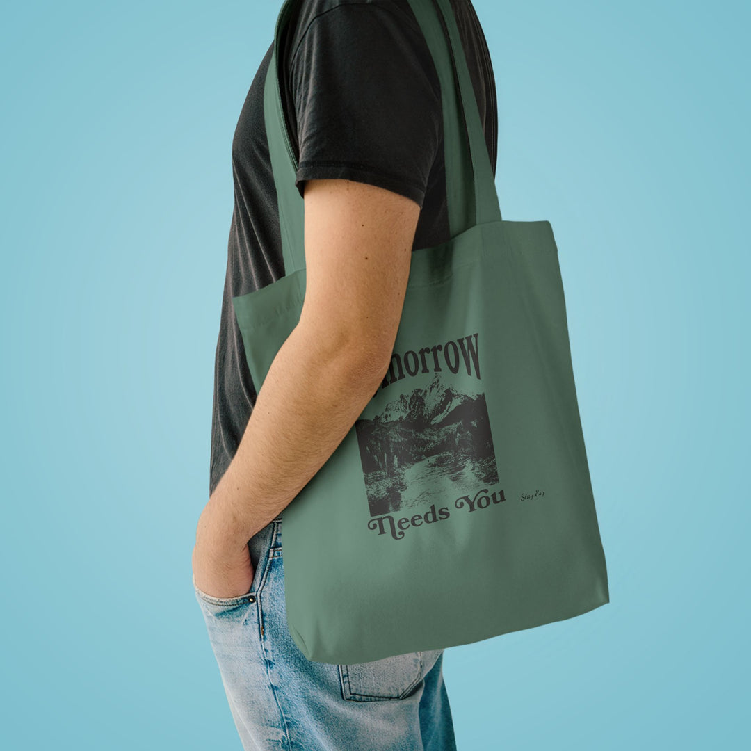 Tote Bag — "Tomorrow Needs You" Vintage Mountain Eco Tote