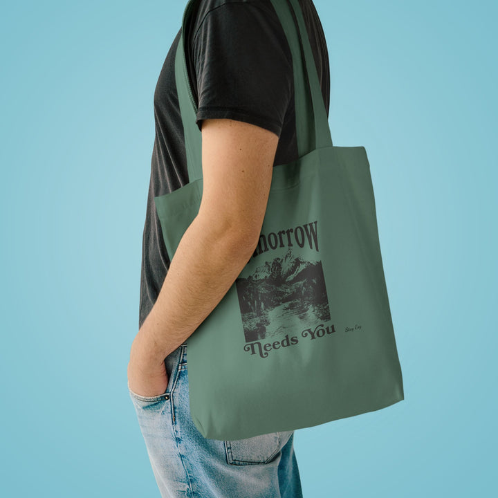 Tote Bag — "Tomorrow Needs You" Vintage Mountain Eco Tote