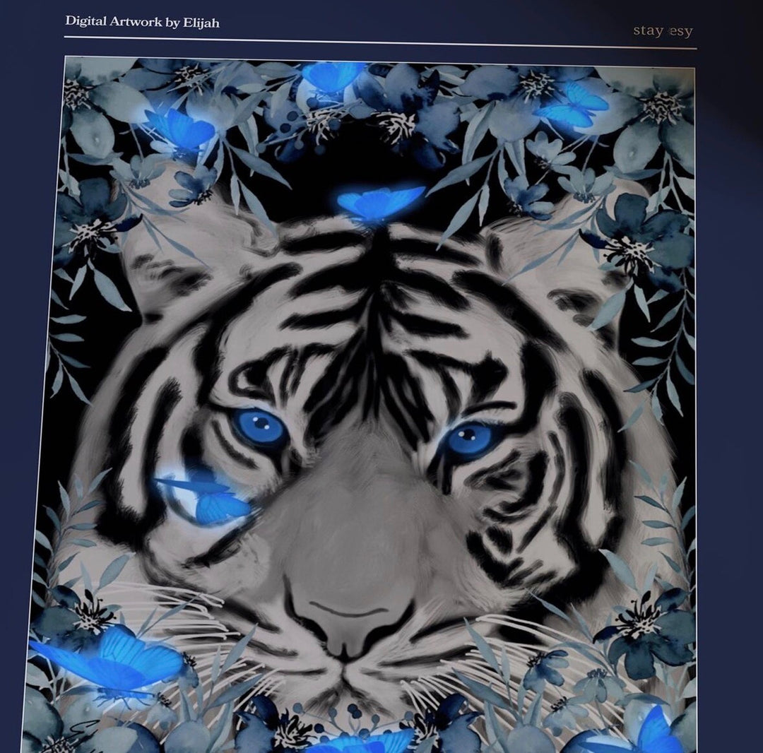 Digital artwork of a tiger&