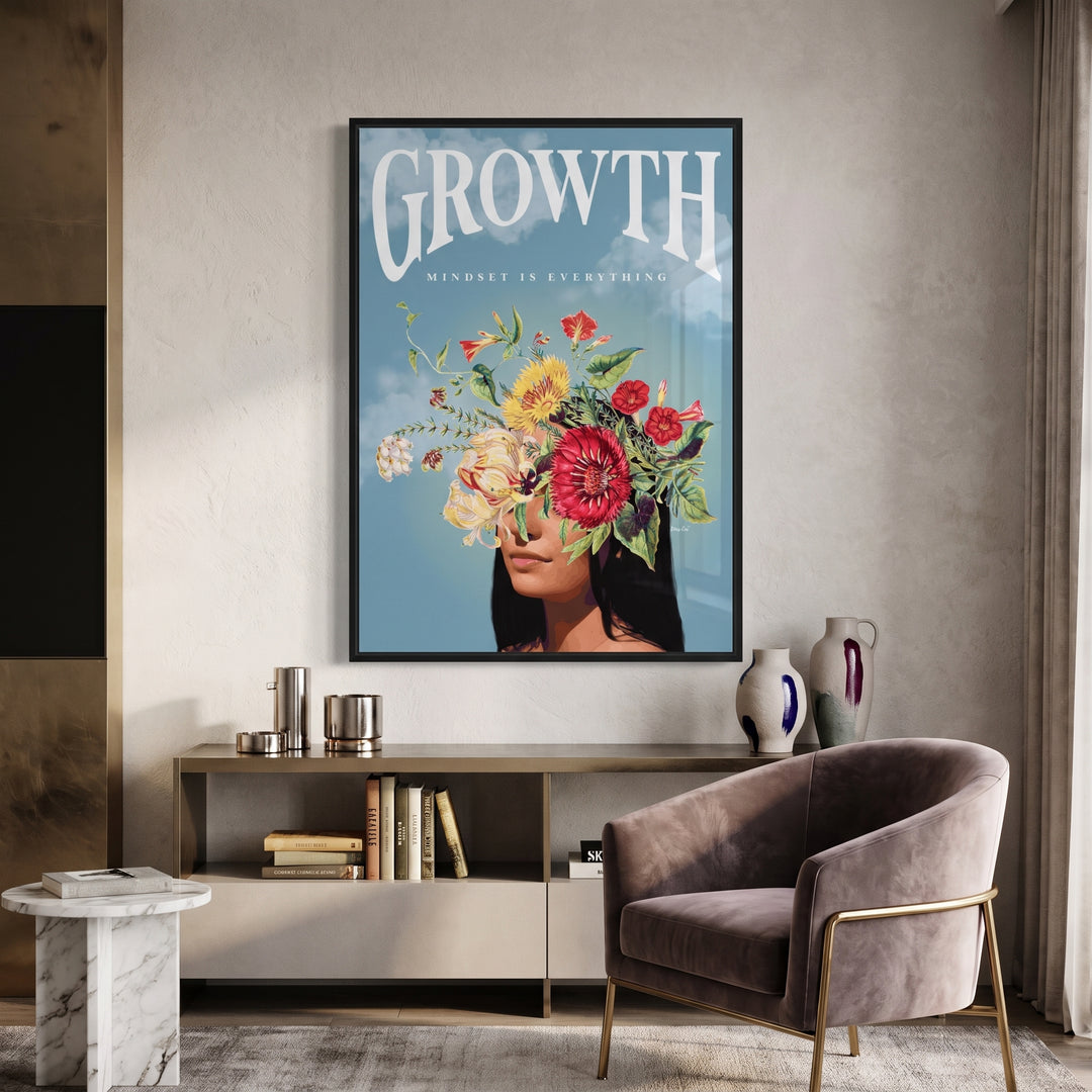 Growth Mindset Is Everything - Mental Health Wall Art