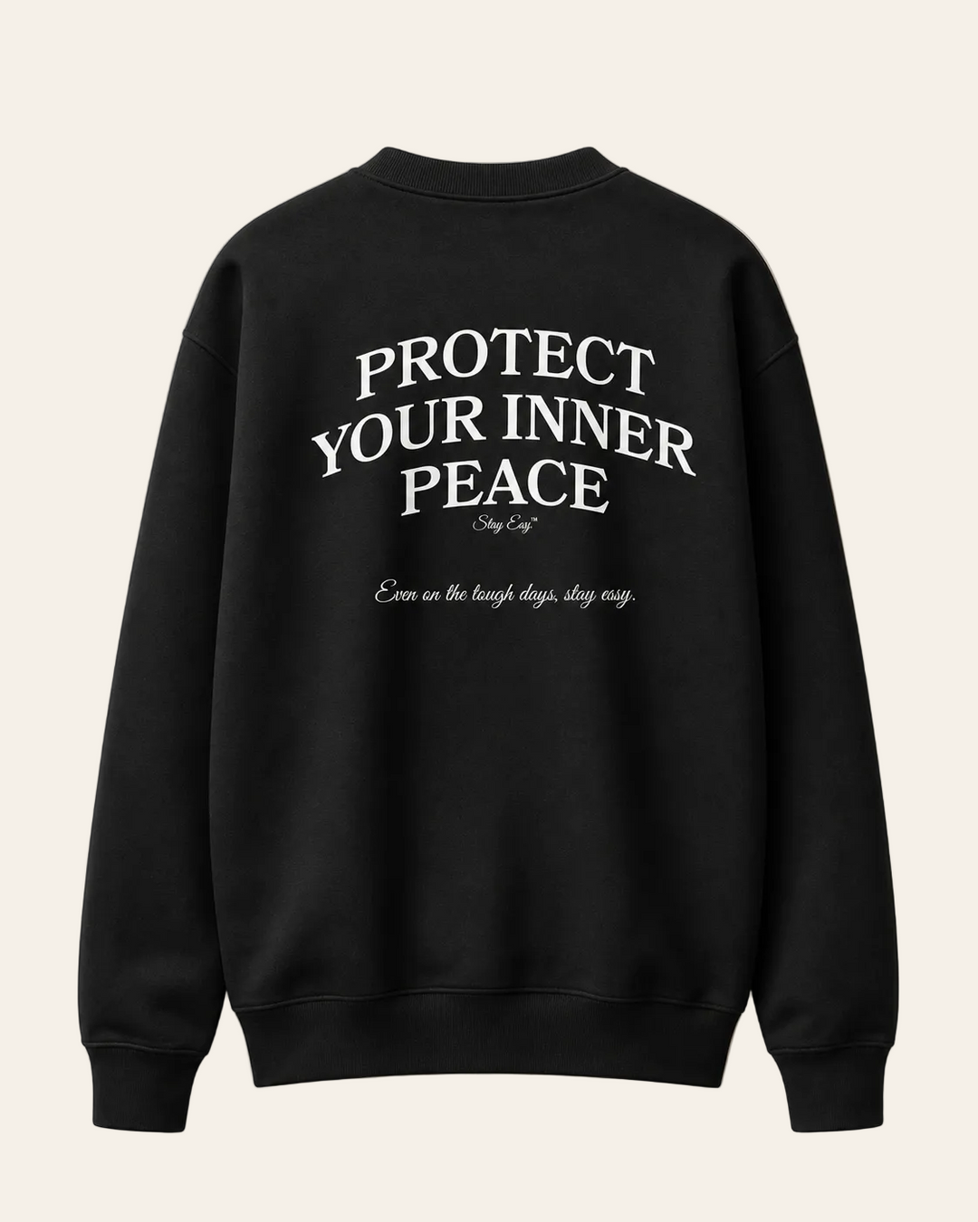 Black sweatshirt with &