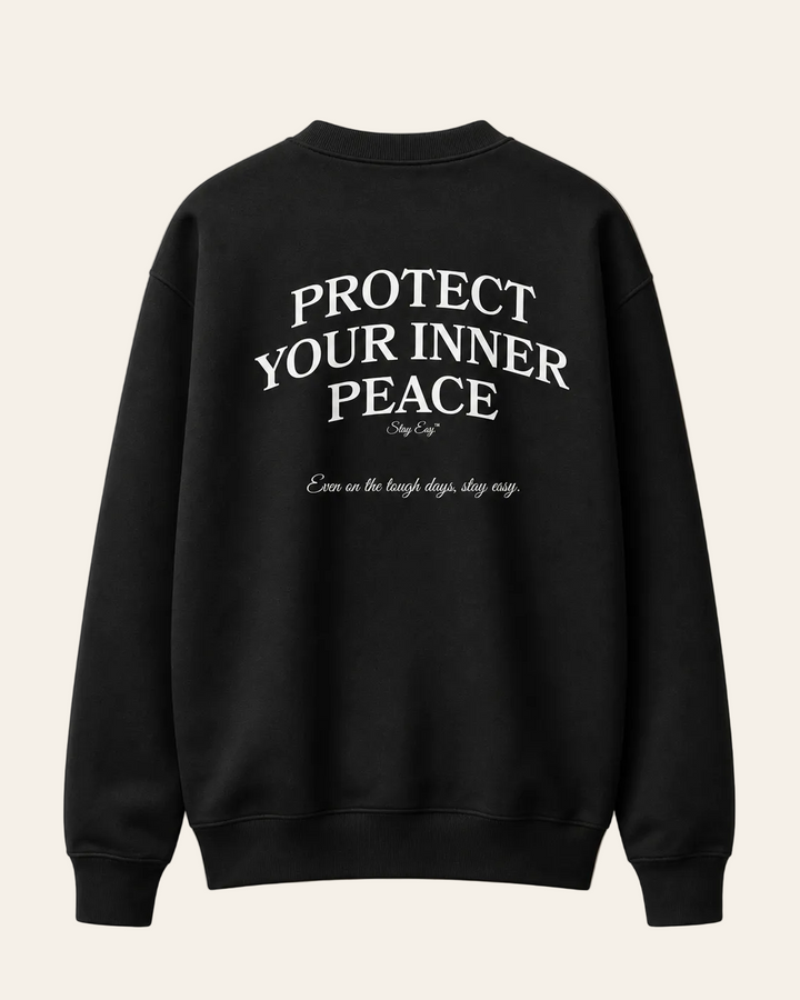 Black sweatshirt with &