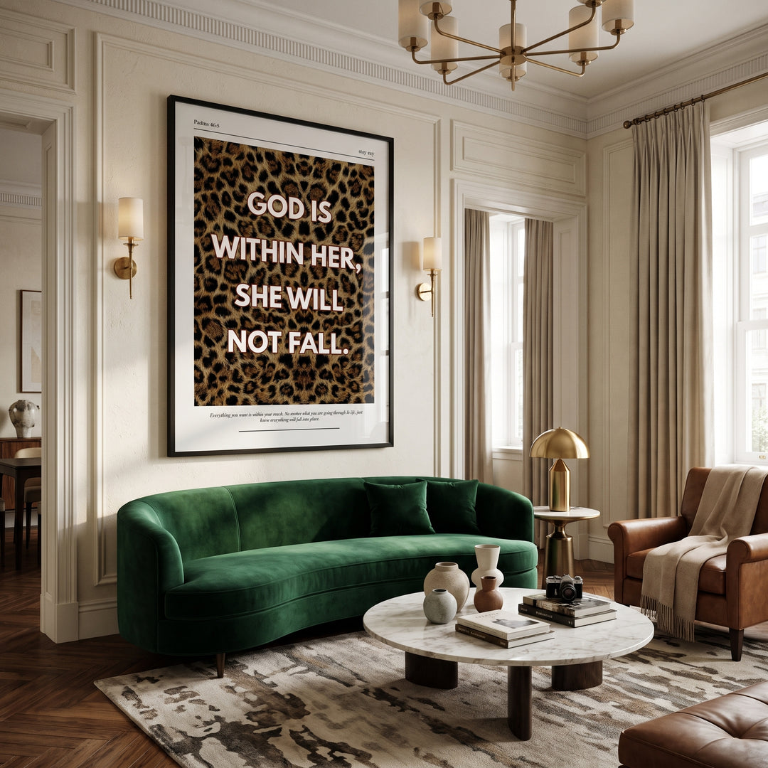 God Is Within Her - Psalm 46:5 Wall Art Print