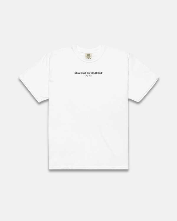 Stay Easy On Yourself | Minimal Unisex Heavyweight T-shirt