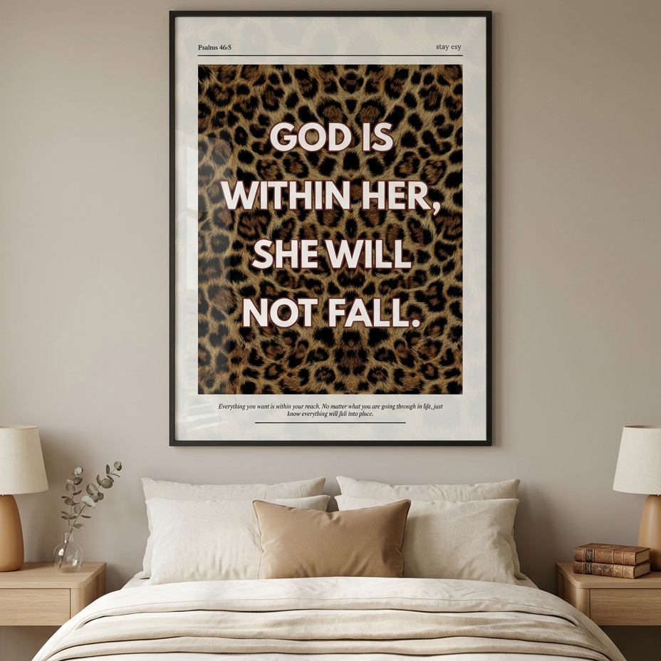 God Is Within Her - Psalm 46:5 Wall Art Print